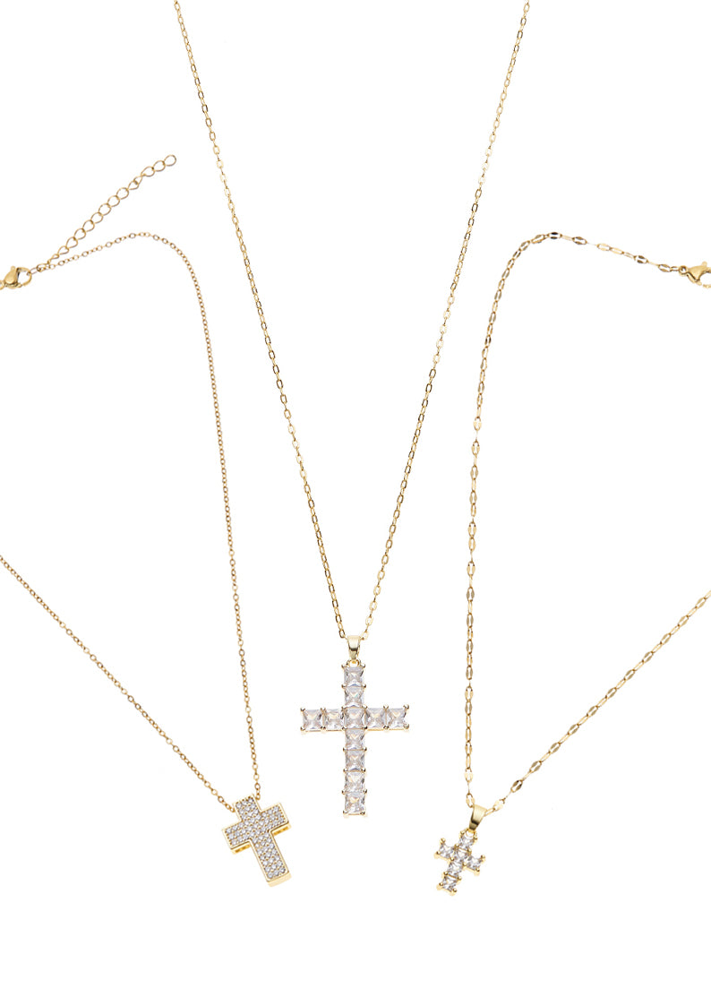 COLLANA PLACCATA ORO CON CUBIC ZIRCONIA