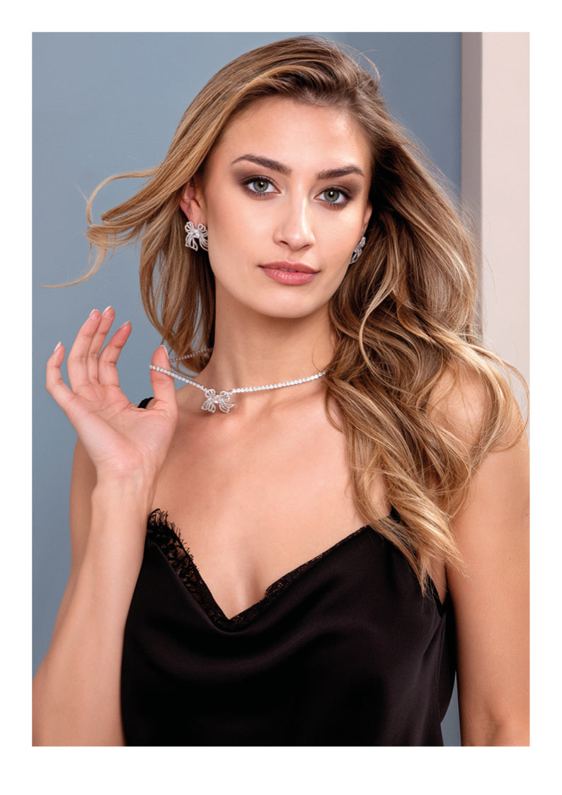 COLLANA RODIATA CON CUBIC ZIRCONIA