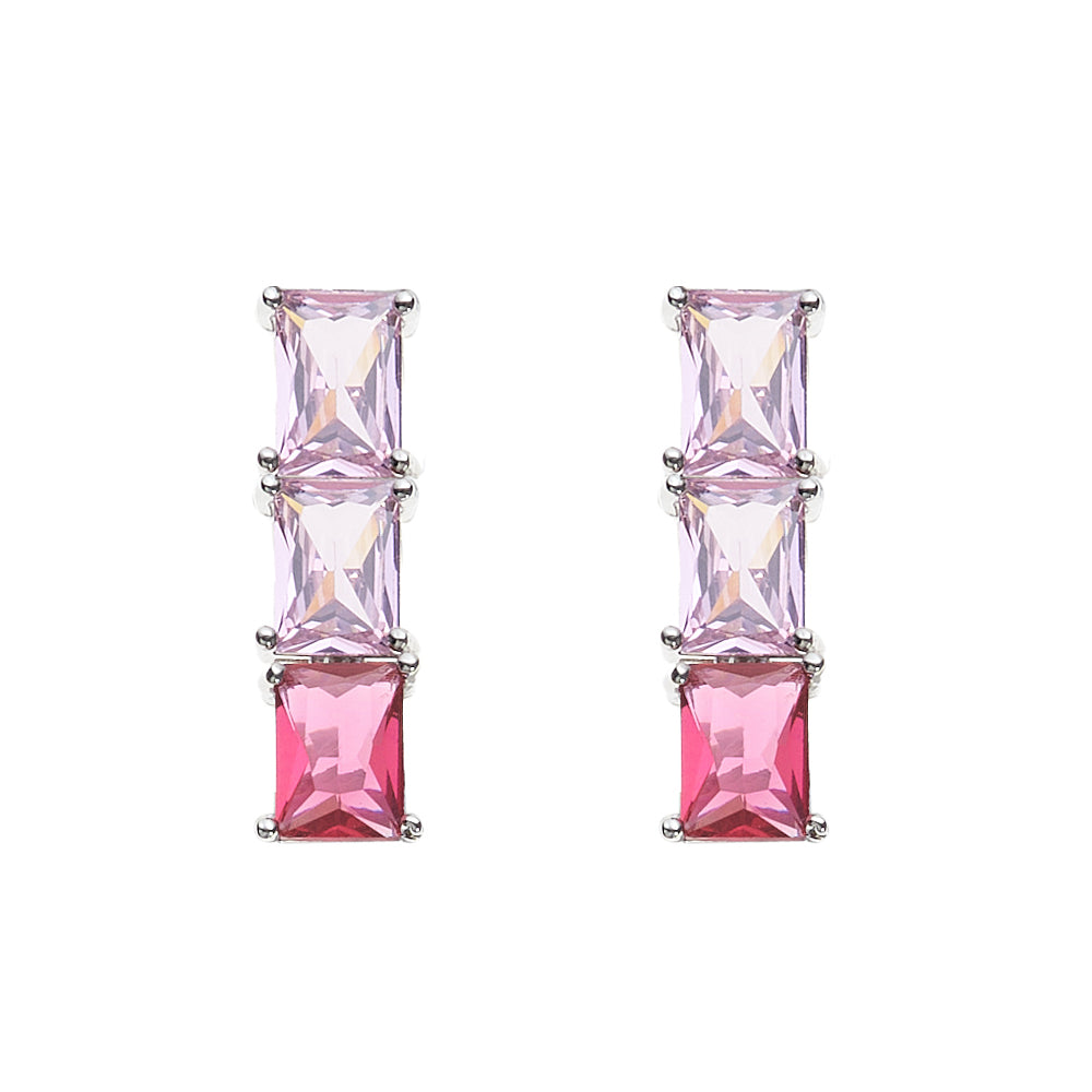 ORECCHINI RODIATI CON CUBIC ZIRCONIA