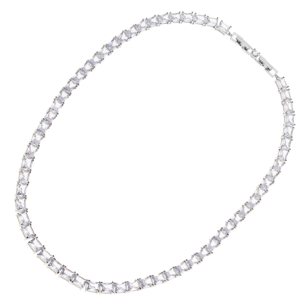 COLLANA RODIATA CON CUBIC ZIRCONIA