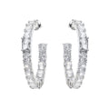 ORECCHINI RODIATI CON CUBIC ZIRCONIA
