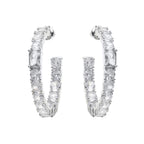 ORECCHINI RODIATI CON CUBIC ZIRCONIA