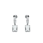 ORECCHINI RODIATI CON CUBIC ZIRCONIA