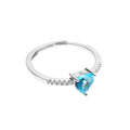 ANELLO RODIATO CON CUBIC ZIRCONIA