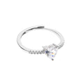 ANELLO RODIATO CON CUBIC ZIRCONIA
