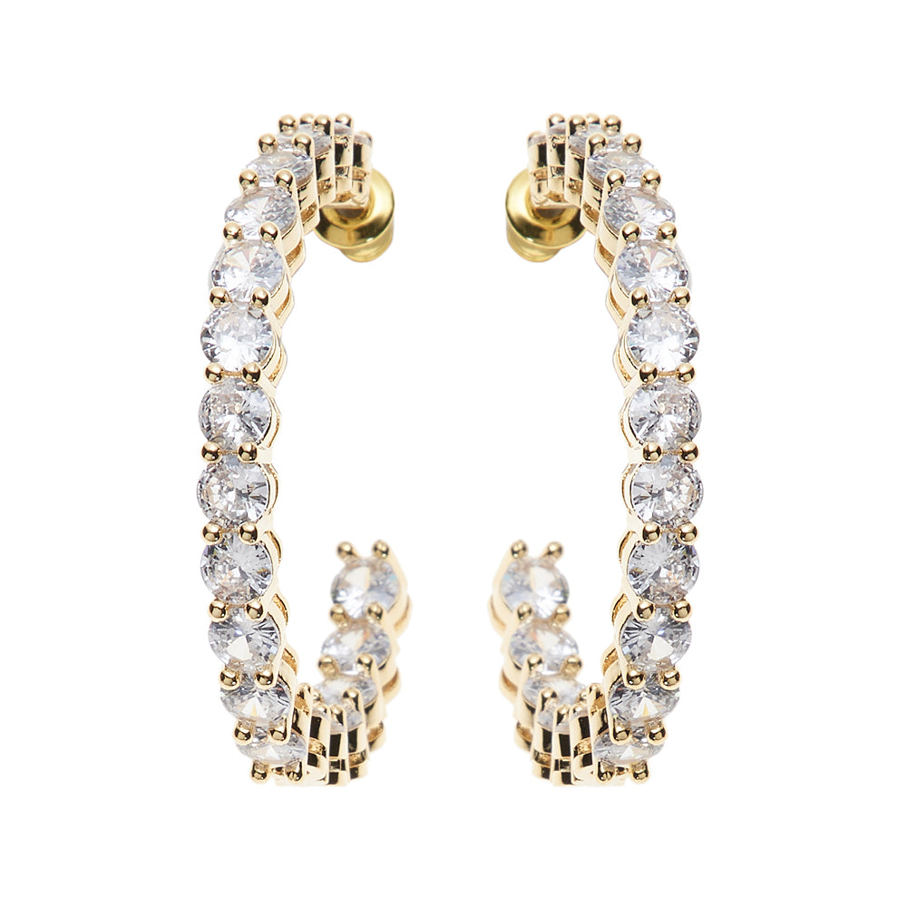 ORECCHINI PLACCATI ORO CON CUBIC ZIRCONIA