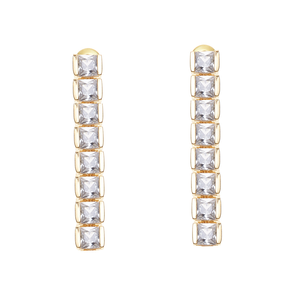 ORECCHINI PLACCATI ORO CON CUBIC ZIRCONIA