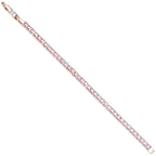 BRACCIALE PLACCATO ORO ROSA CON CUBIC ZIRCONIA