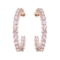 ORECCHINI PLACCATI ORO ROSA CON CUBIC ZIRCONIA