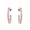 ORECCHINI PLACCATI ORO ROSA CON CUBIC ZIRCONIA