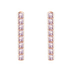 ORECCHINI PLACCATI ORO ROSA CON CUBIC ZIRCONIA