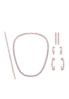 COLLANA PLACCATA ORO ROSA CON CUBIC ZIRCONIA