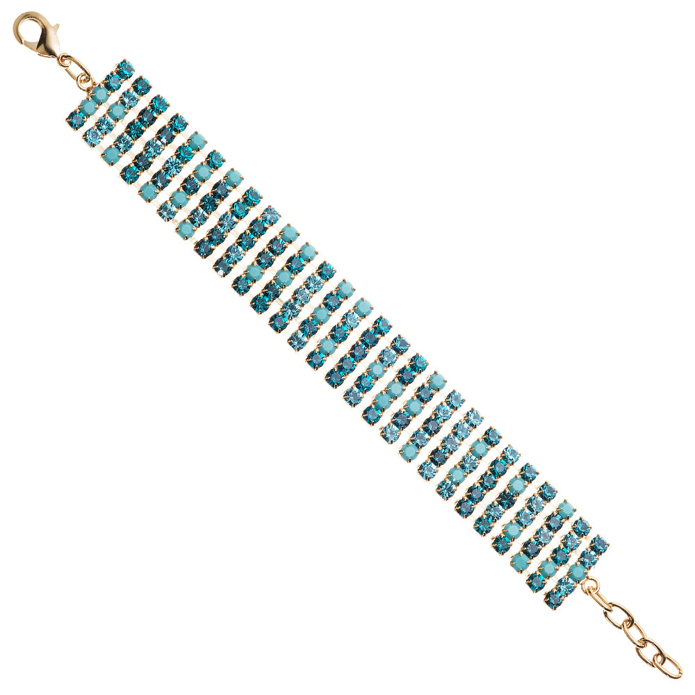 BRACCIALE PLACCATO ORO CON CRISTALLI