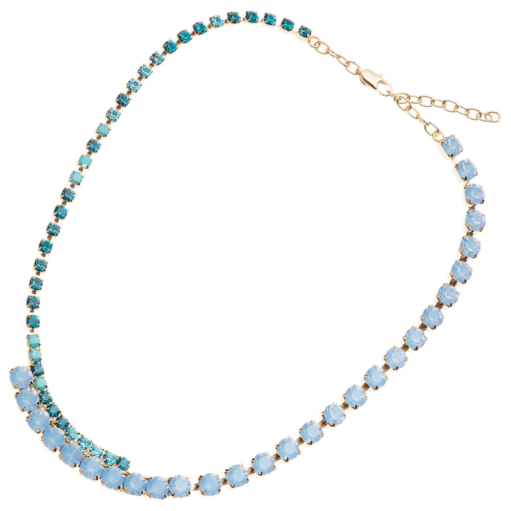 COLLANA PLACCATA ORO CON CRISTALLI
