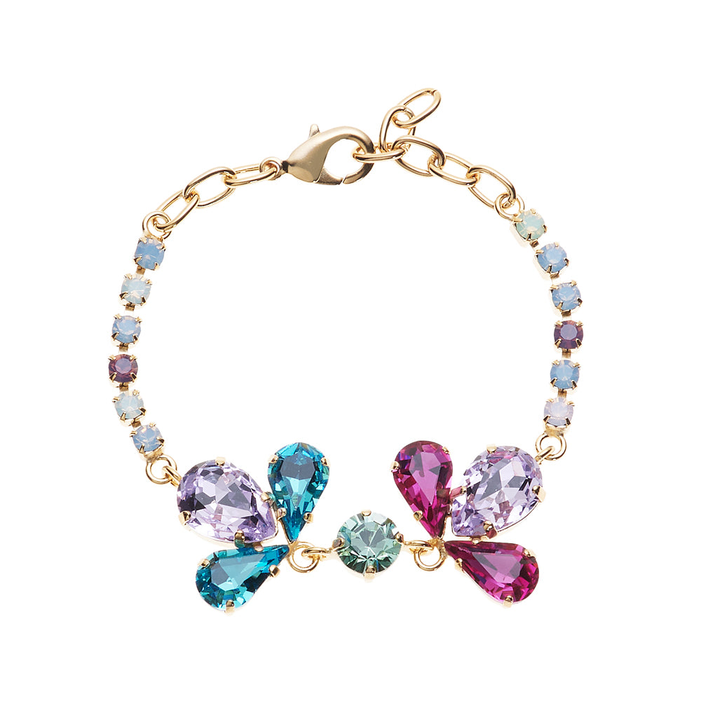 BRACCIALE PLACCATO ORO CON CRISTALLI