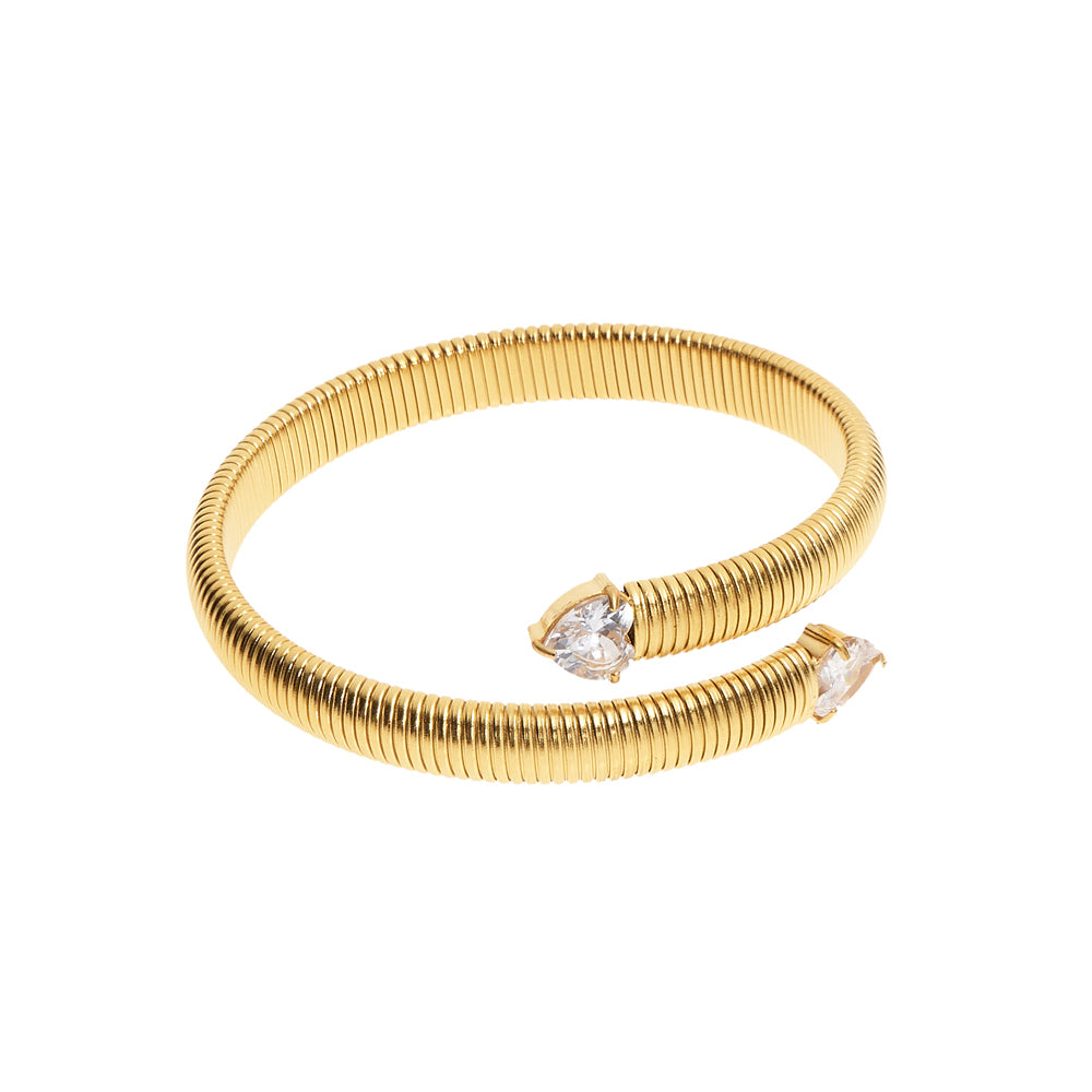 BANGLE DORATO CON CRISTALLI