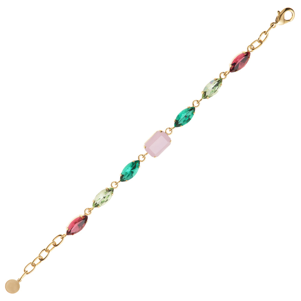BRACCIALE PLACCATO ORO CON CRISTALLI