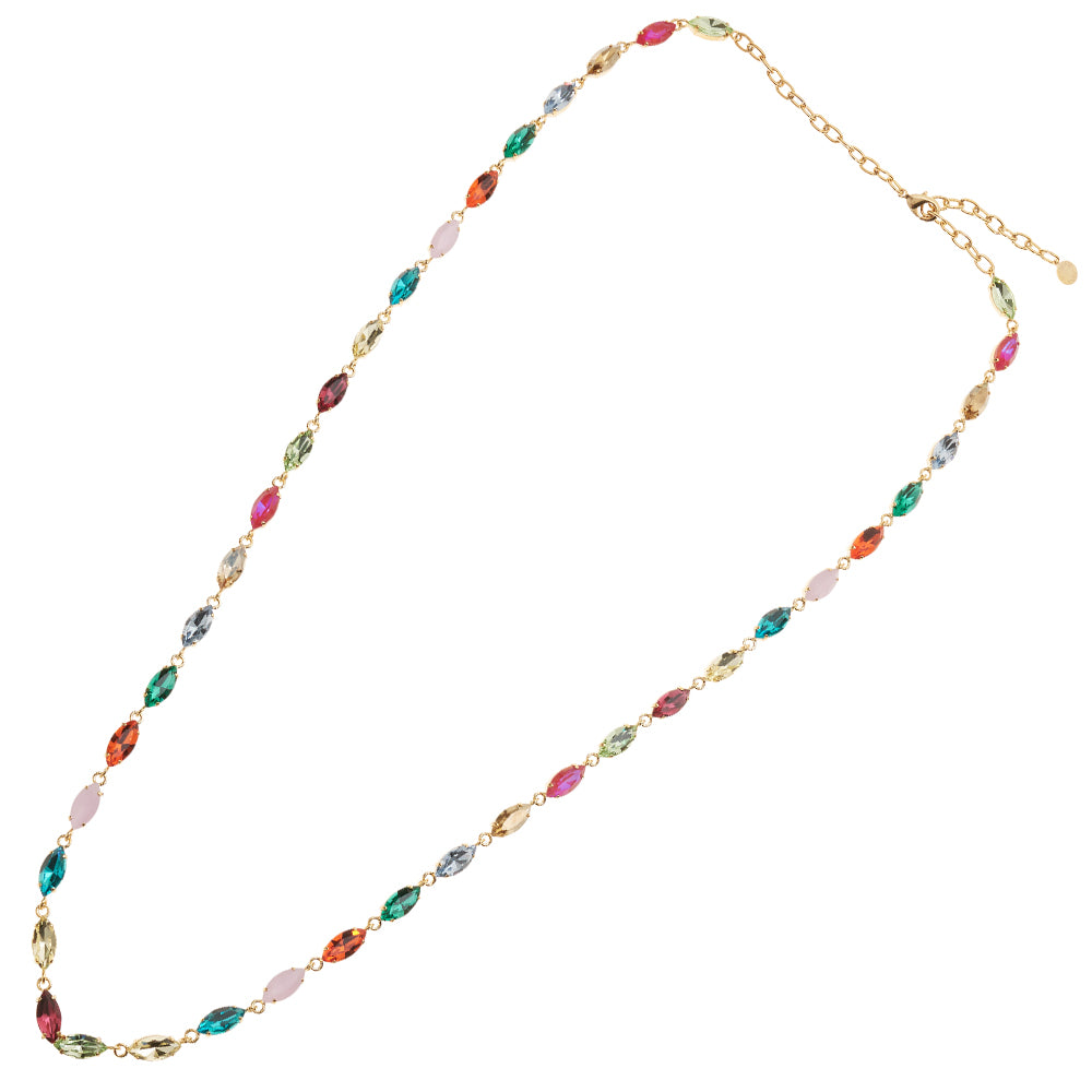 COLLANA PLACCATA ORO CON CRISTALLI
