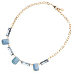 COLLANA PLACCATA ORO CON CRISTALLI