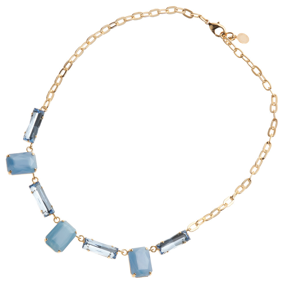 COLLANA PLACCATA ORO CON CRISTALLI