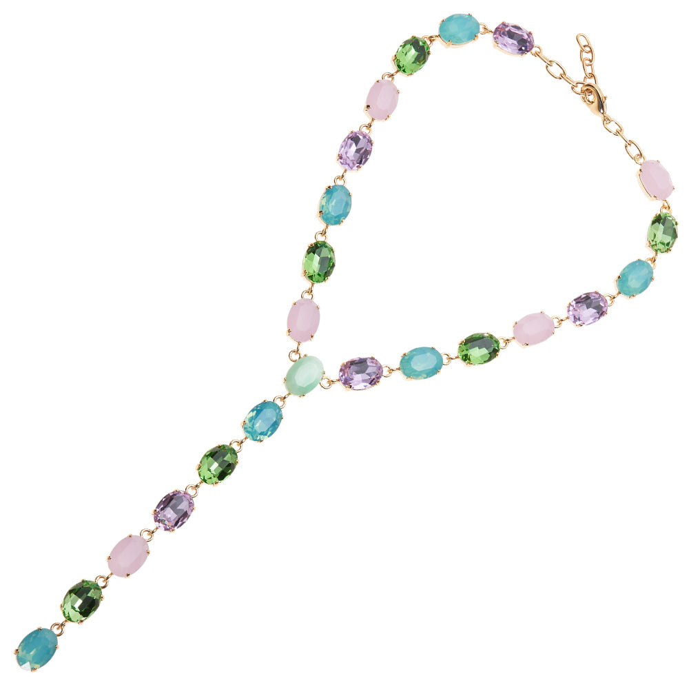 COLLANA PLACCATA ORO CON CRISTALLI