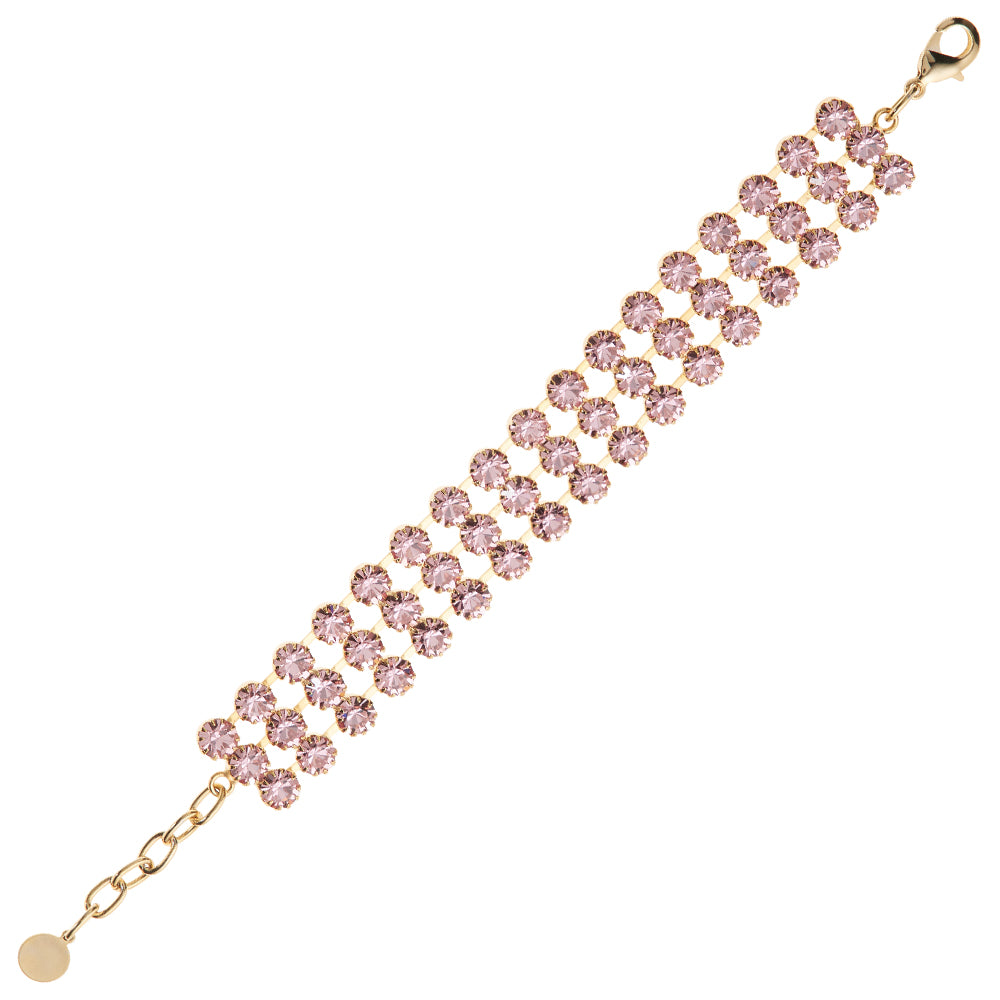 BRACCIALE PLACCATO ORO CON CRISTALLI