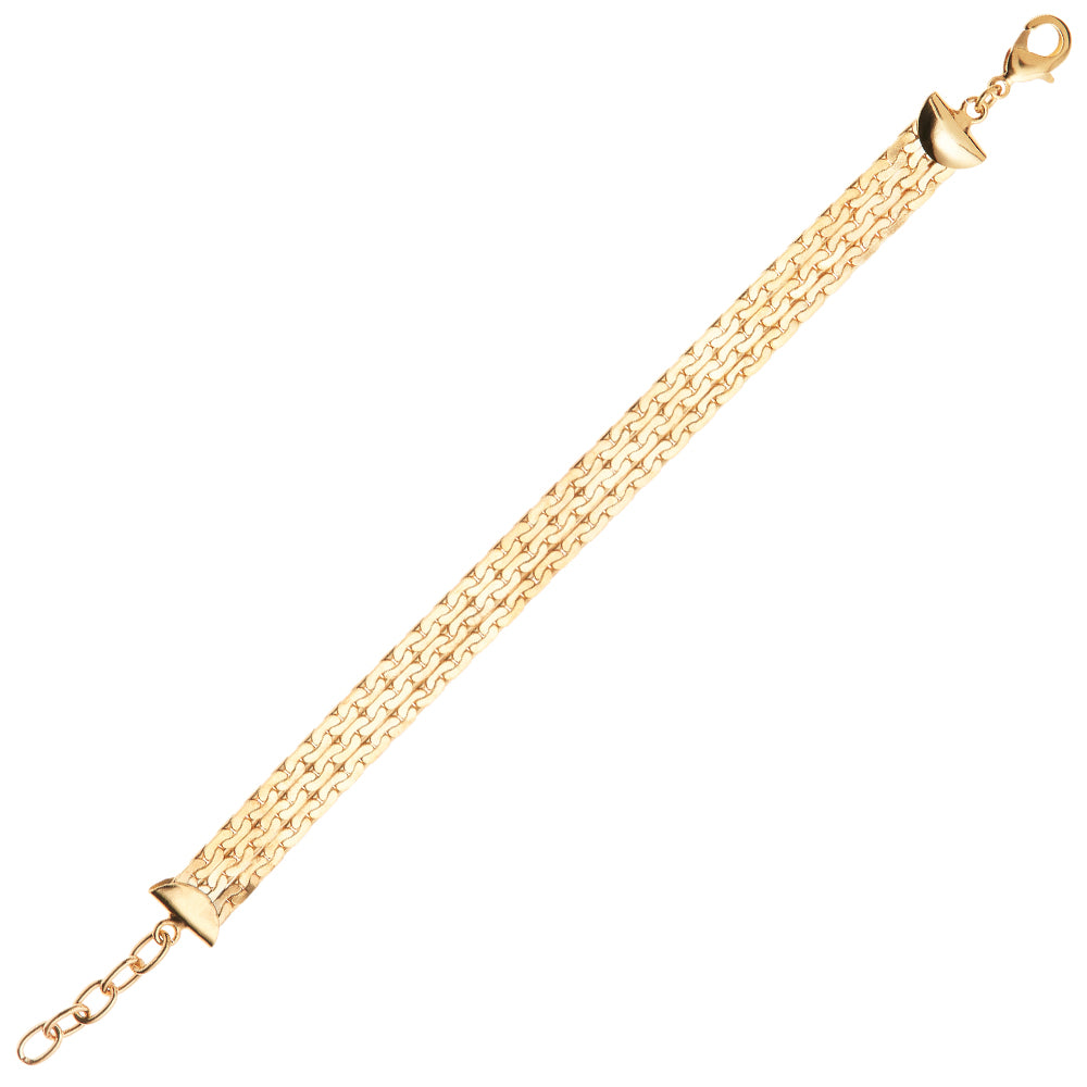 BRACCIALE PLACCATO ORO CON CRISTALLI