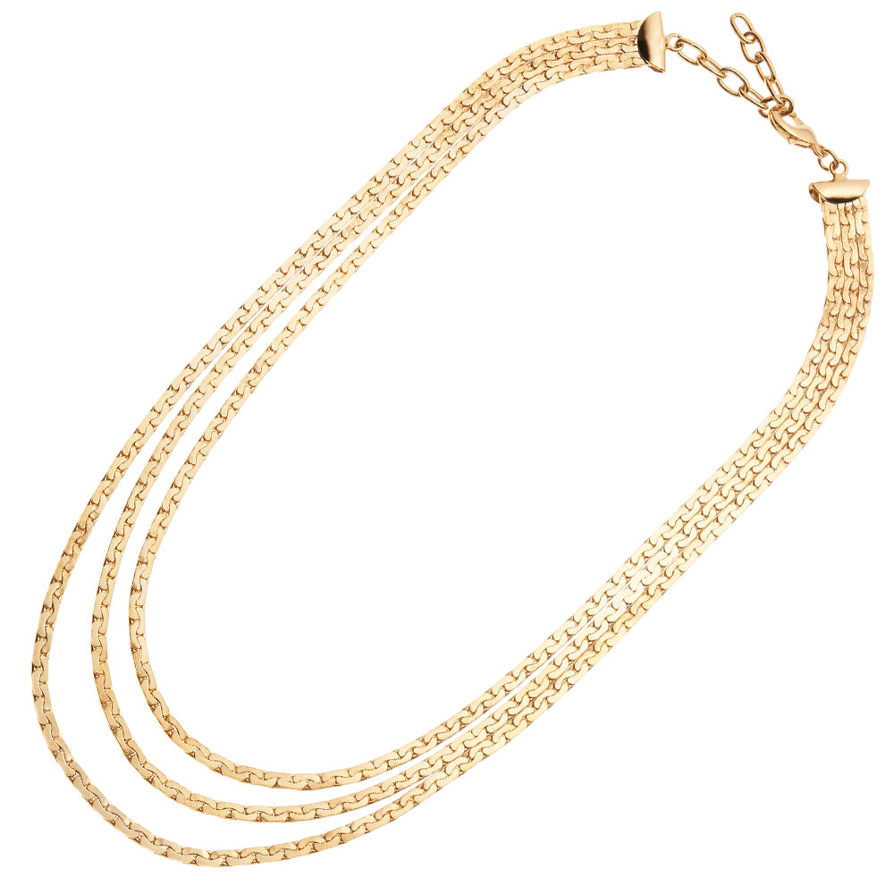 COLLANA PLACCATA ORO CON CRISTALLI