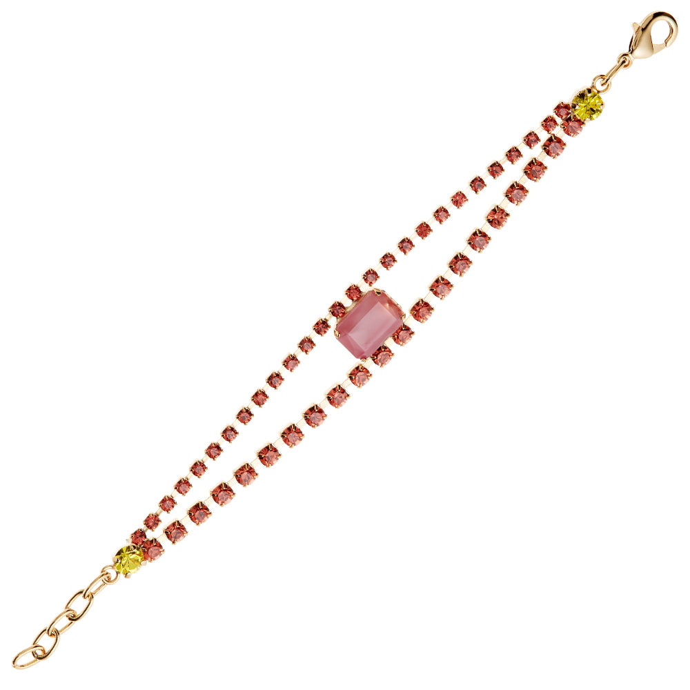 BRACCIALE PLACCATO ORO CON CRISTALLI