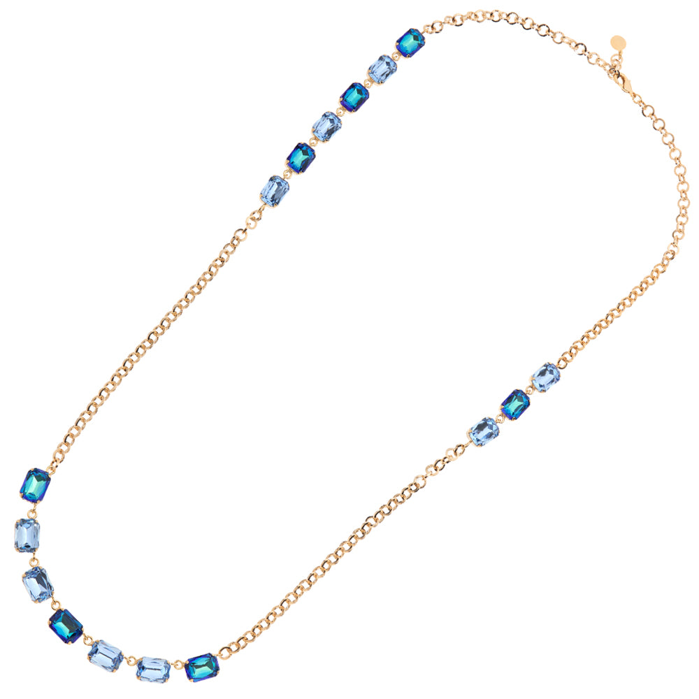 COLLANA PLACCATA ORO CON CRISTALLI