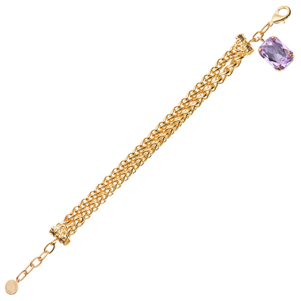 BRACCIALE PLACCATO ORO CON CRISTALLI