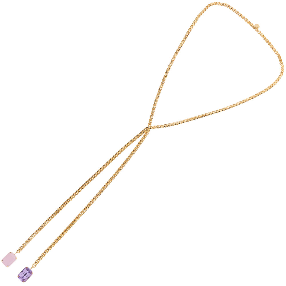 COLLANA PLACCATA ORO CON CRISTALLI