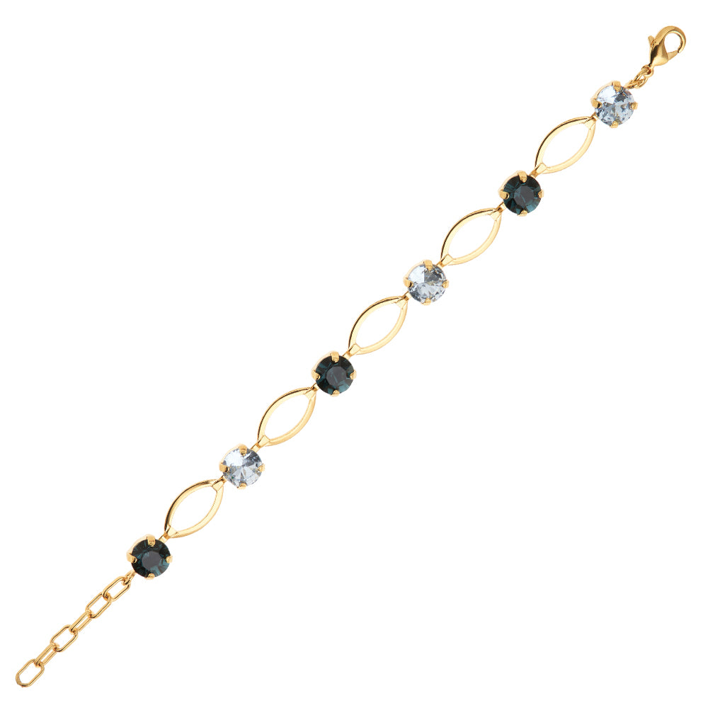 BRACCIALE PLACCATO ORO CON CRISTALLI