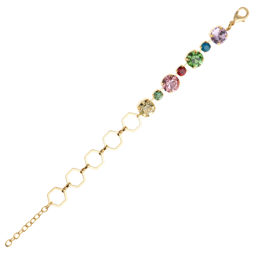 BRACCIALE PLACCATO ORO CON CRISTALLI