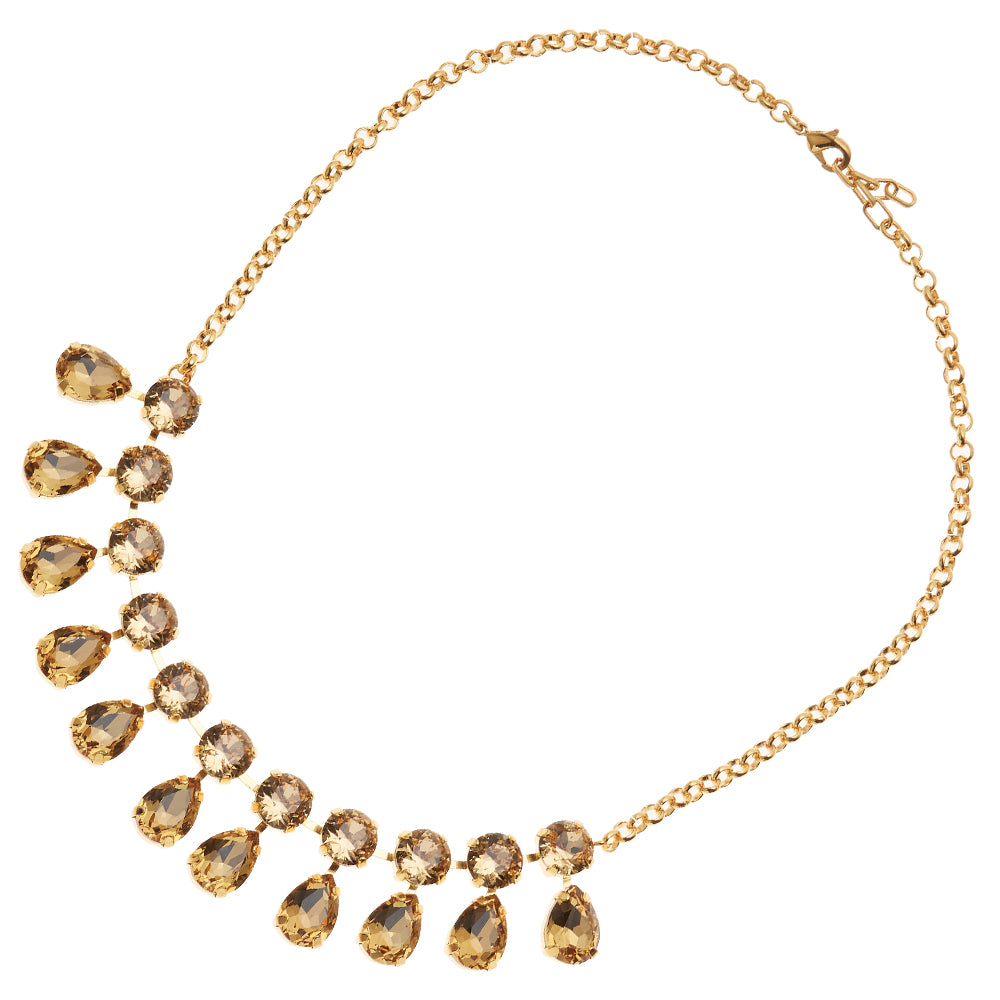 COLLANA PLACCATA ORO CON CRISTALLI
