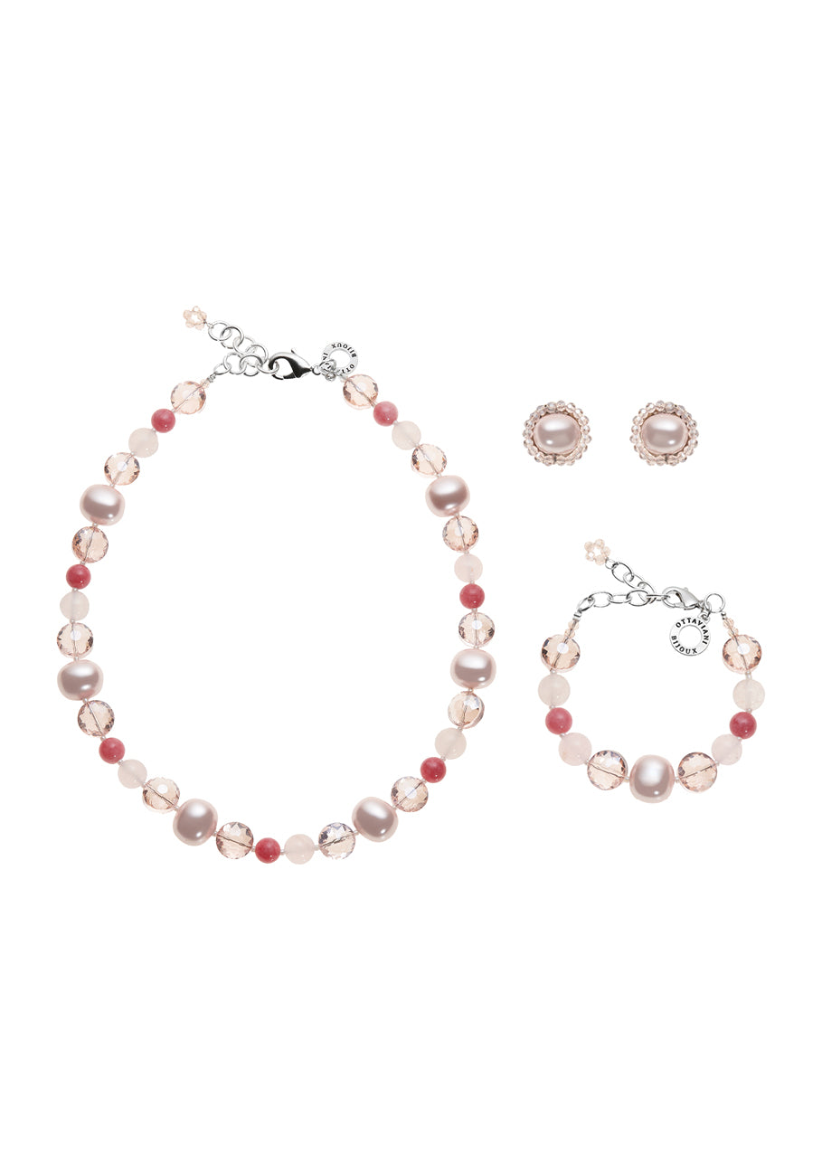 ORECCHINI CON PERLE E CRISTALLI