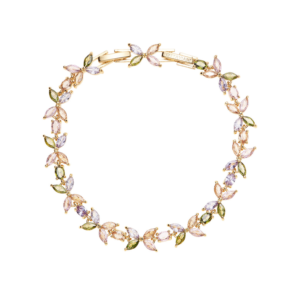 BRACCIALE DORATO CON CUBIC ZIRCONIA
