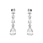 ORECCHINI RODIATI CON CUBIC ZIRCONIA