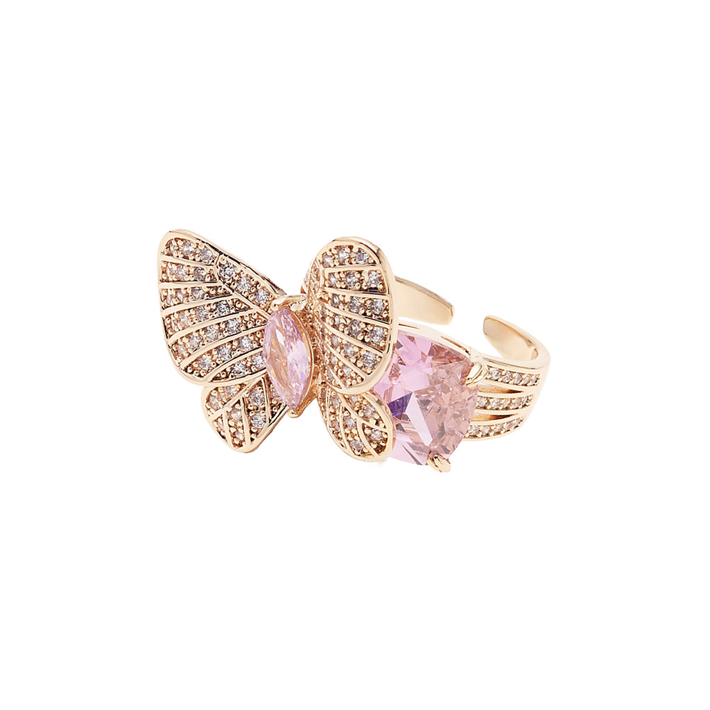 ANELLO PLACCATO ORO ROSA CON CUBIC ZIRCONIA