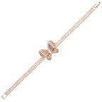 BRACCIALE PLACCATO ORO ROSA CON CUBIC ZIRCONIA