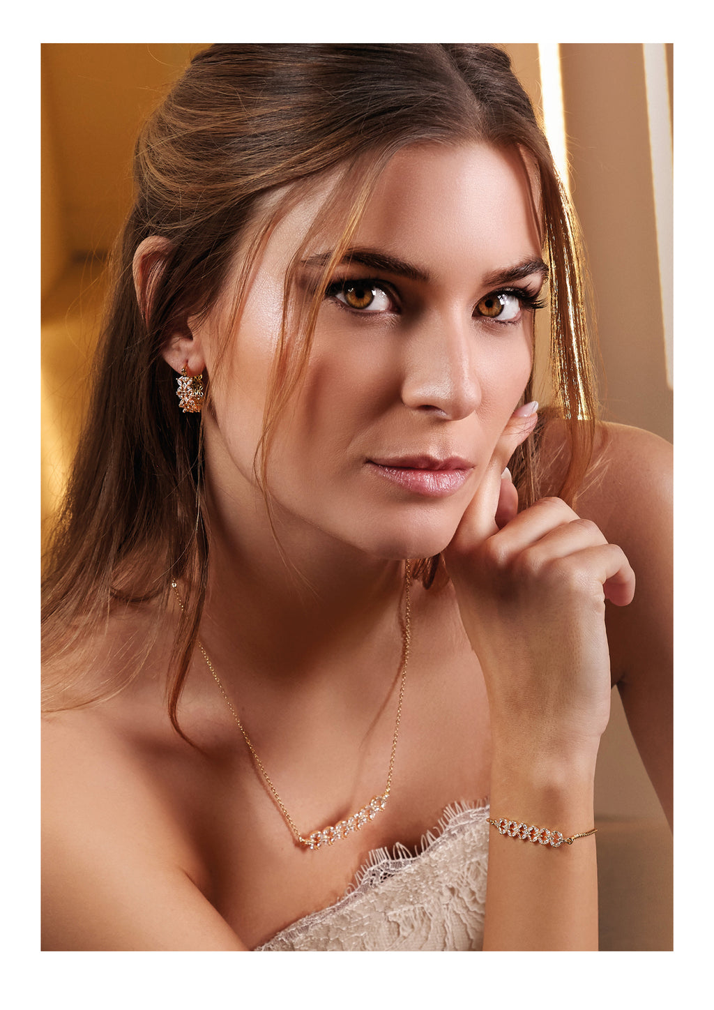 COLLANA DORATA CON CUBIC ZIRCONIA