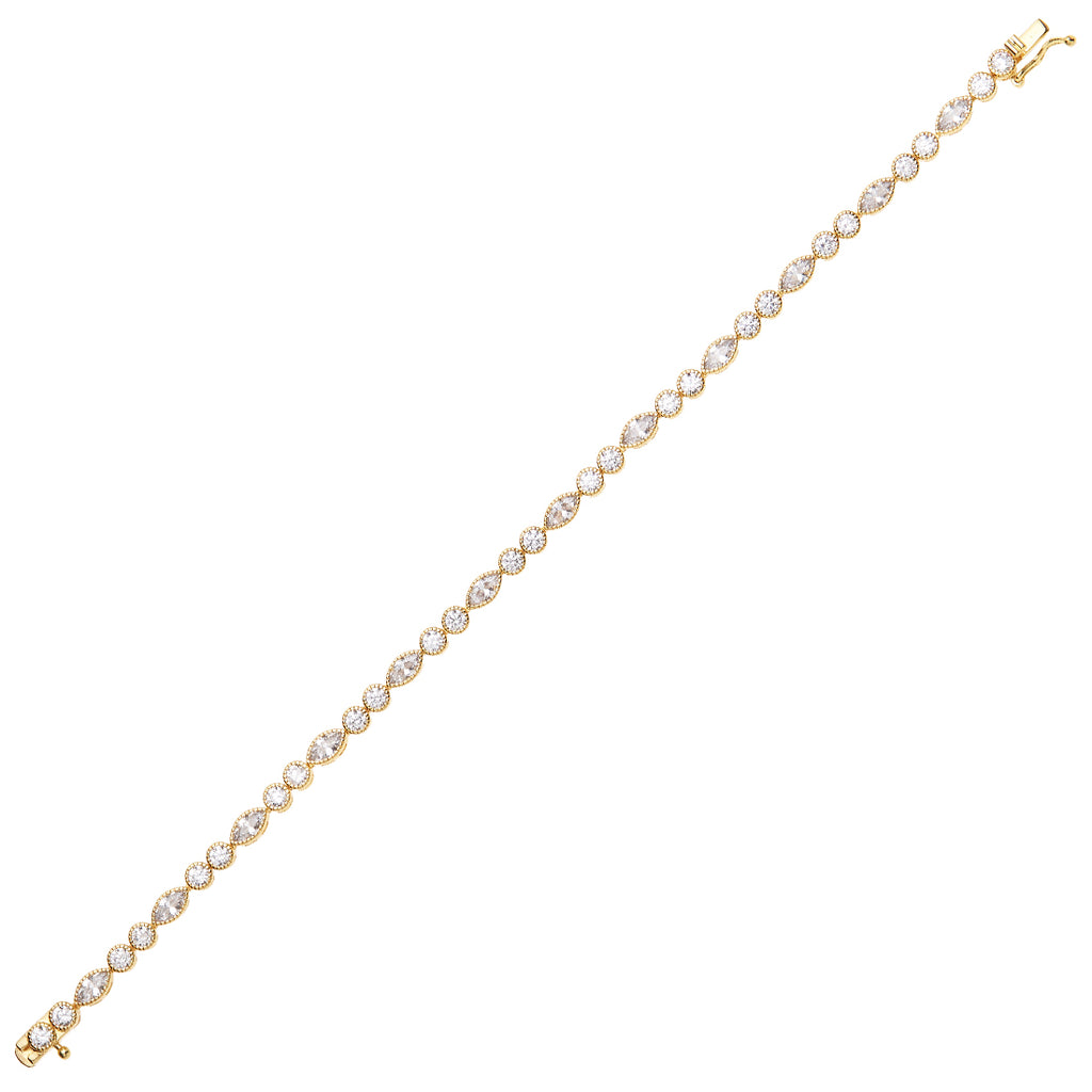 BRACCIALE DORATO CON CUBIC ZIRCONIA