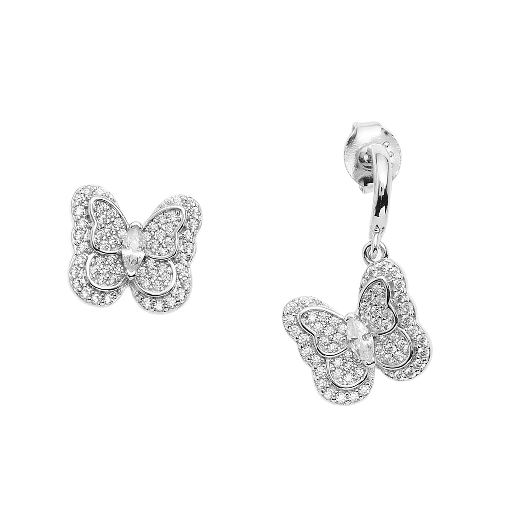 ORECCHINI RODIATI CON CUBIC ZIRCONIA