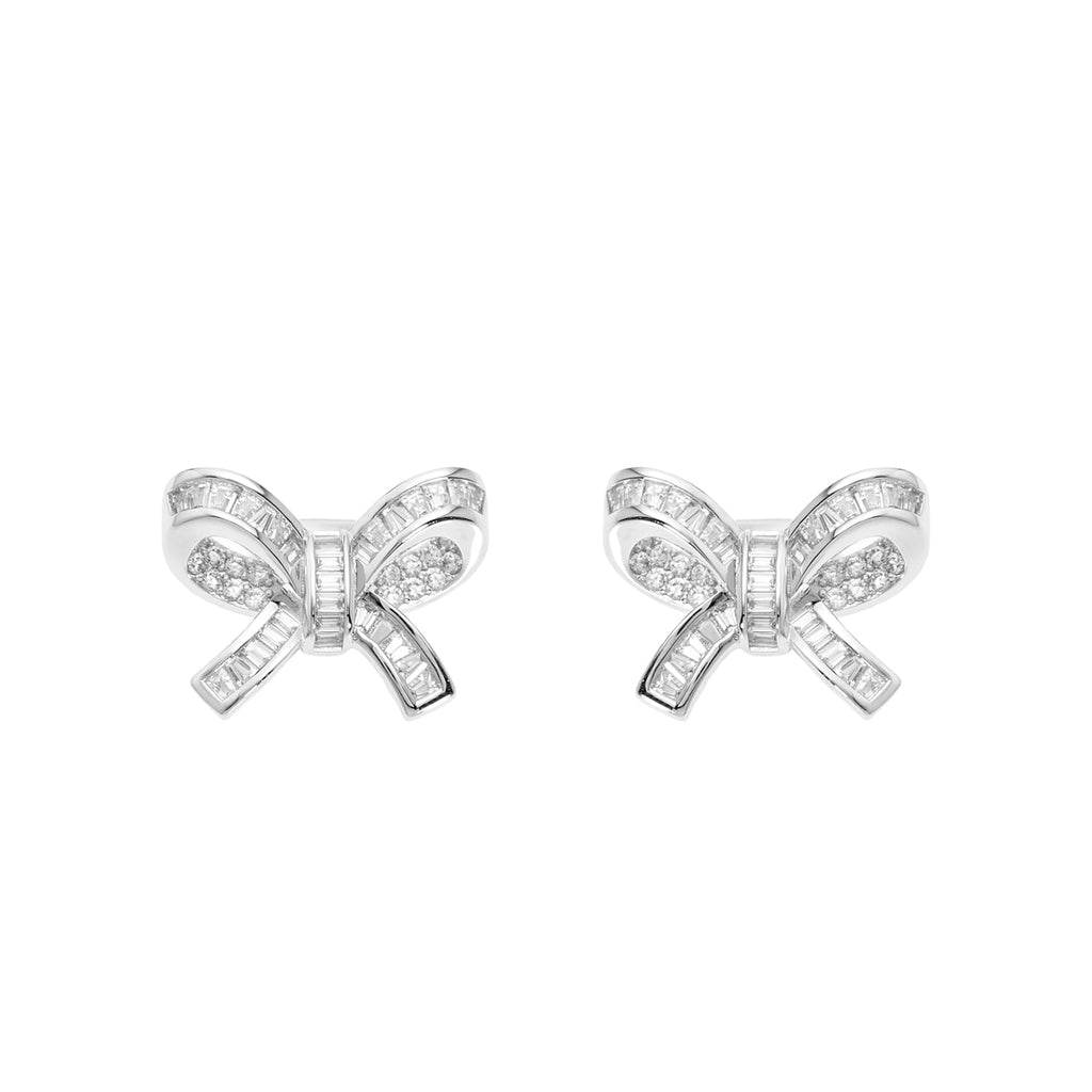 ORECCHINI RODIATI CON CUBIC ZIRCONIA