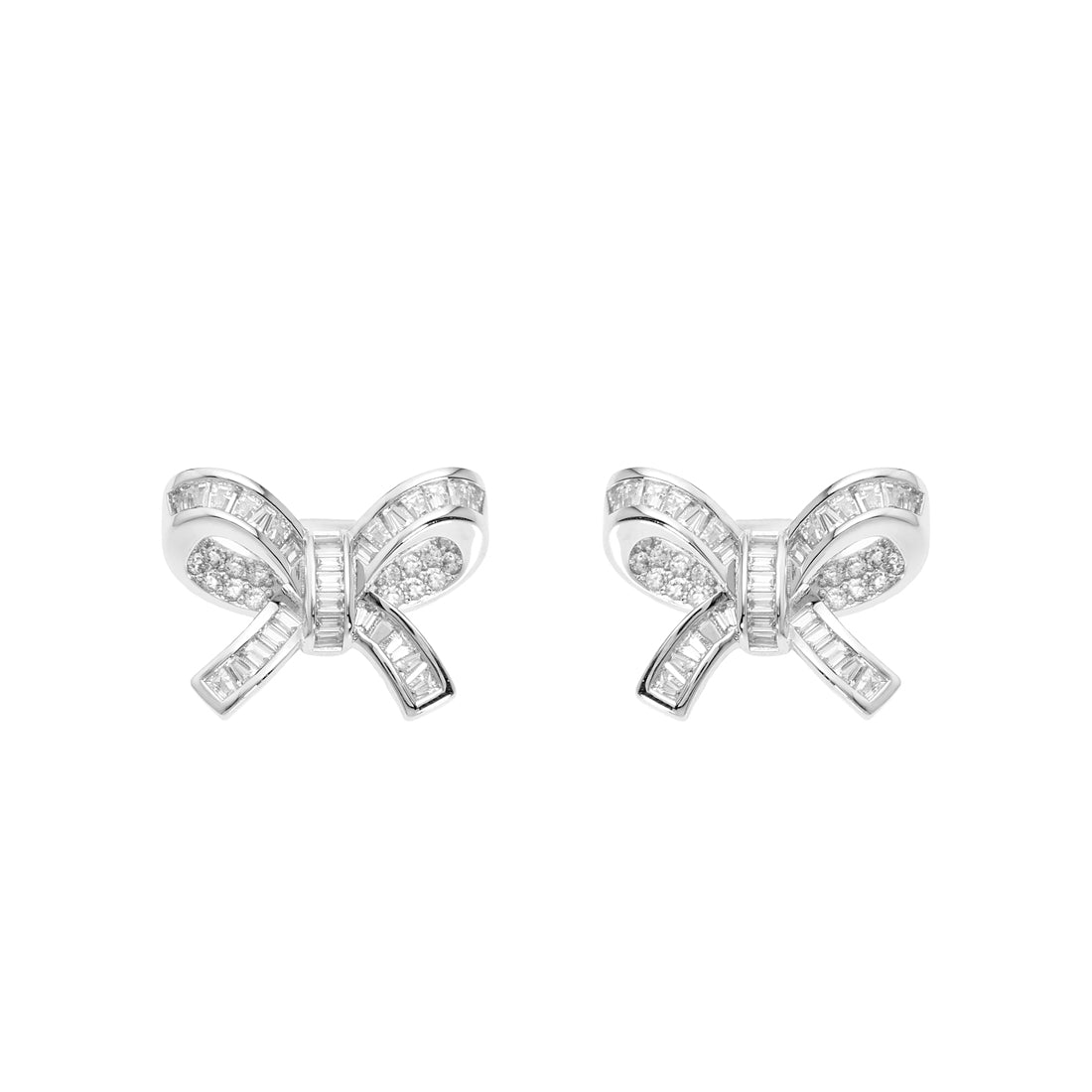 ORECCHINI RODIATI CON CUBIC ZIRCONIA