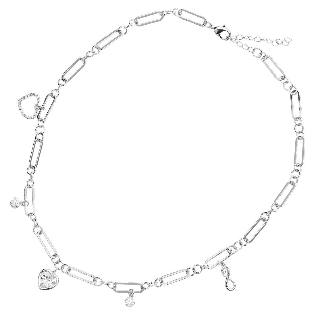 COLLANA RODIATA CON CUBIC ZIRCONIA