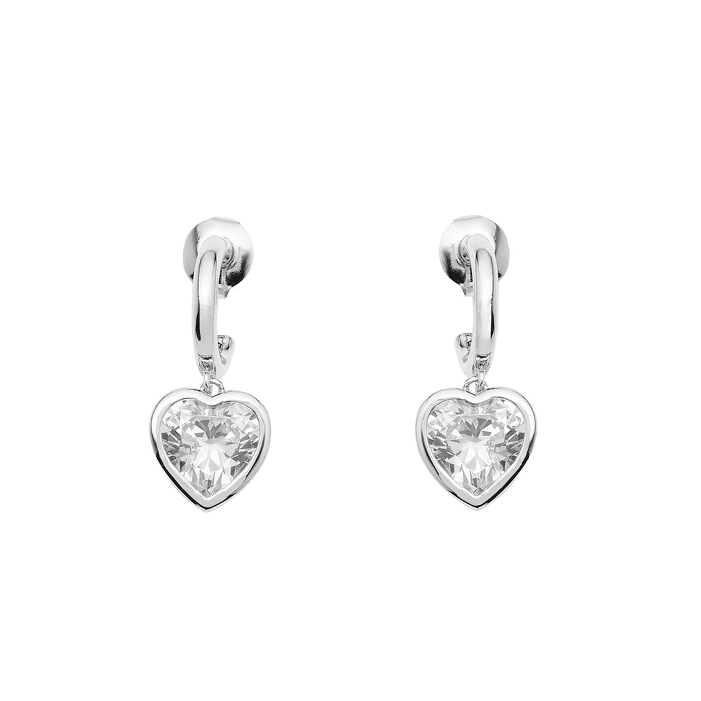 ORECCHINI RODIATI CON CUBIC ZIRCONIA