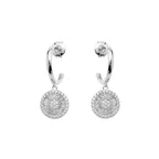 ORECCHINI RODIATI CON CUBIC ZIRCONIA