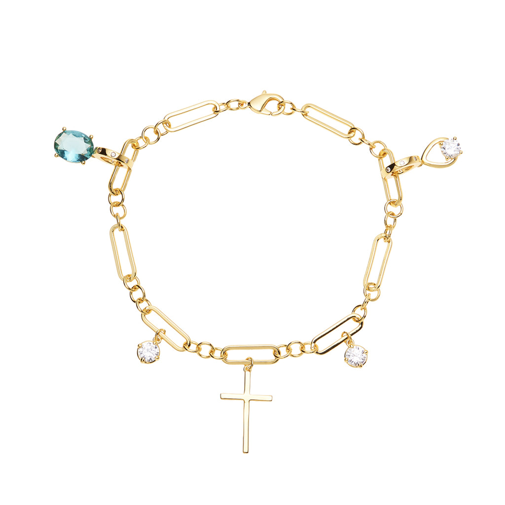 BRACCIALE DORATO CON CUBIC ZIRCONIA