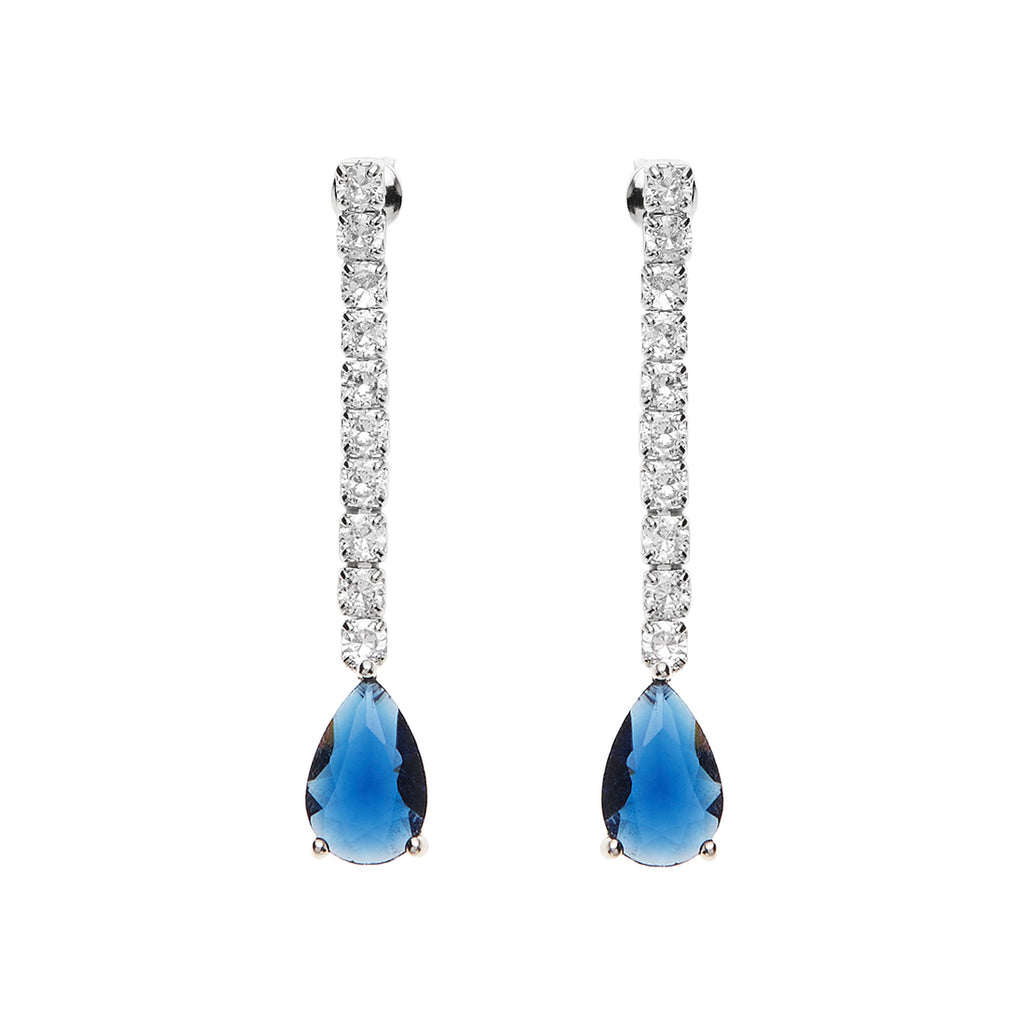 ORECCHINI RODIATI CON CUBIC ZIRCONIA